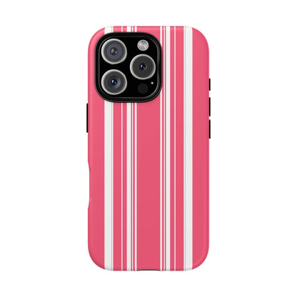 Pink Prep Stripe Tough Phone Case