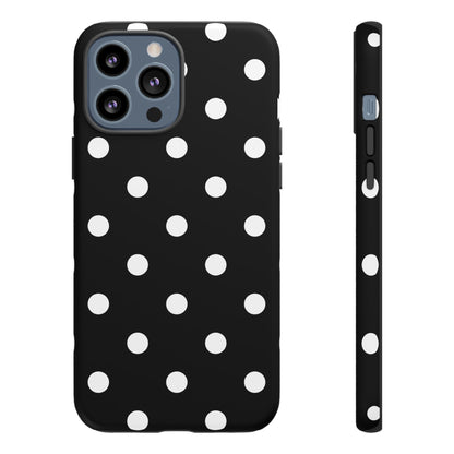 Black Polka Dot Tough Phone Case
