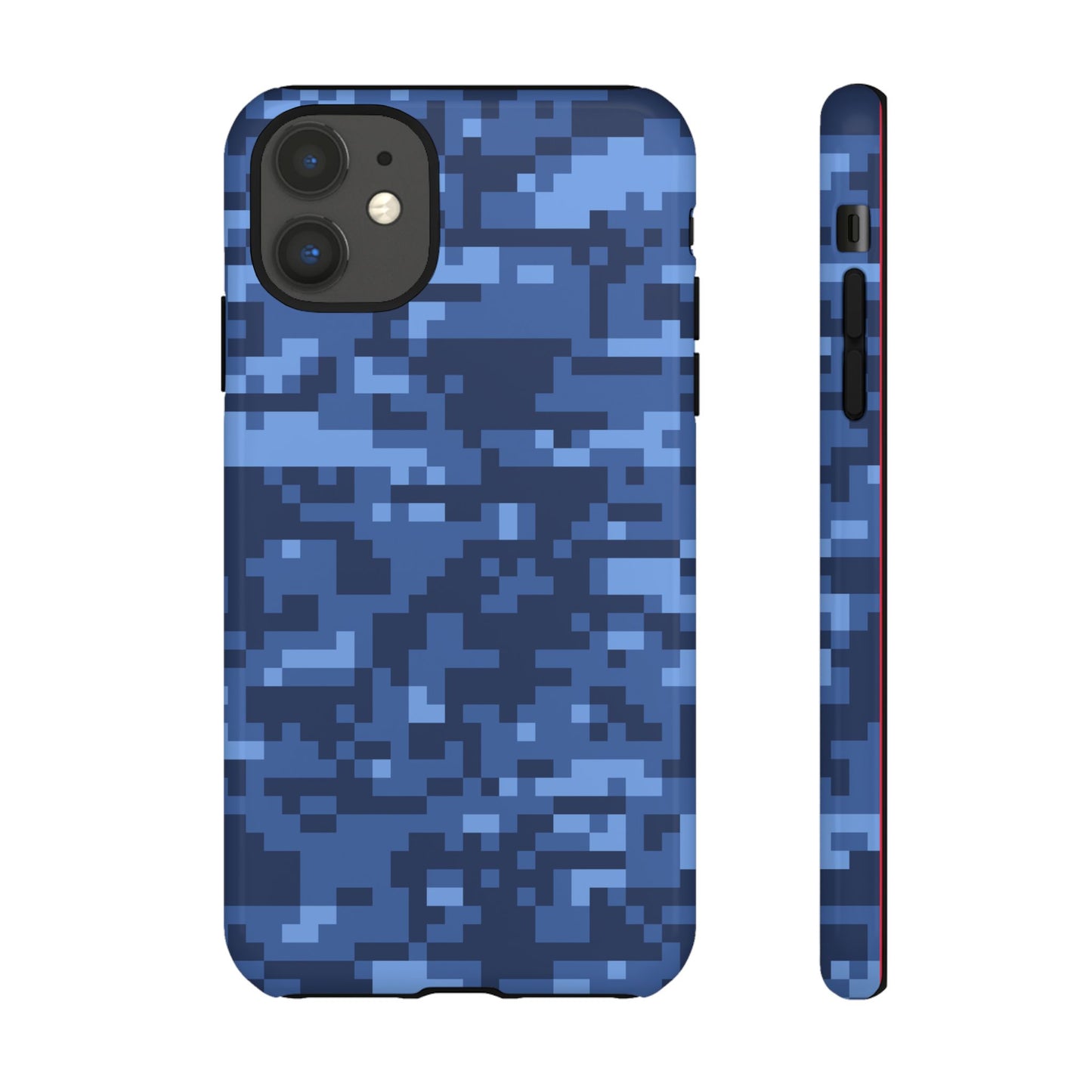 Navy Pixel Camo Tough Phone Case