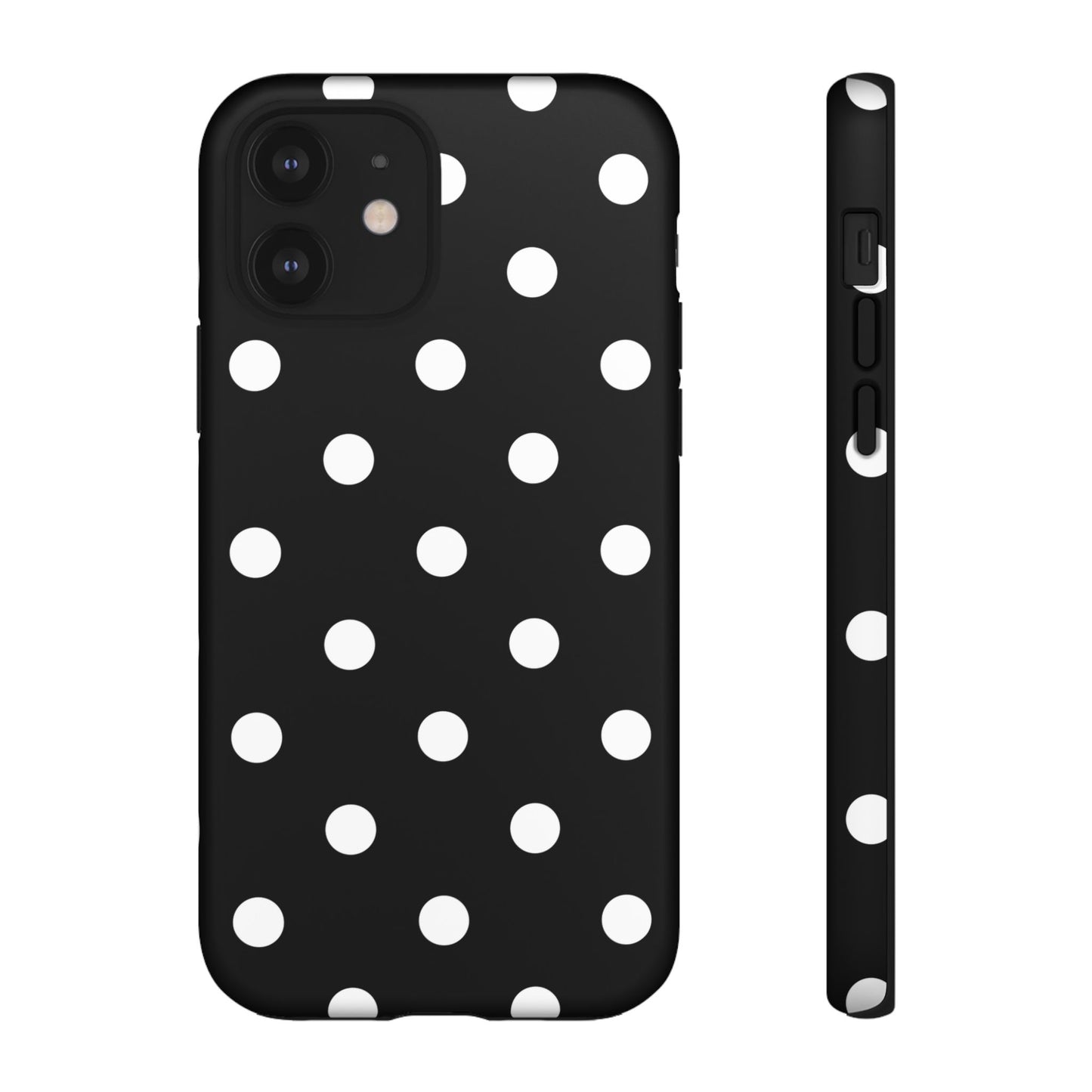 Black Polka Dot Tough Phone Case