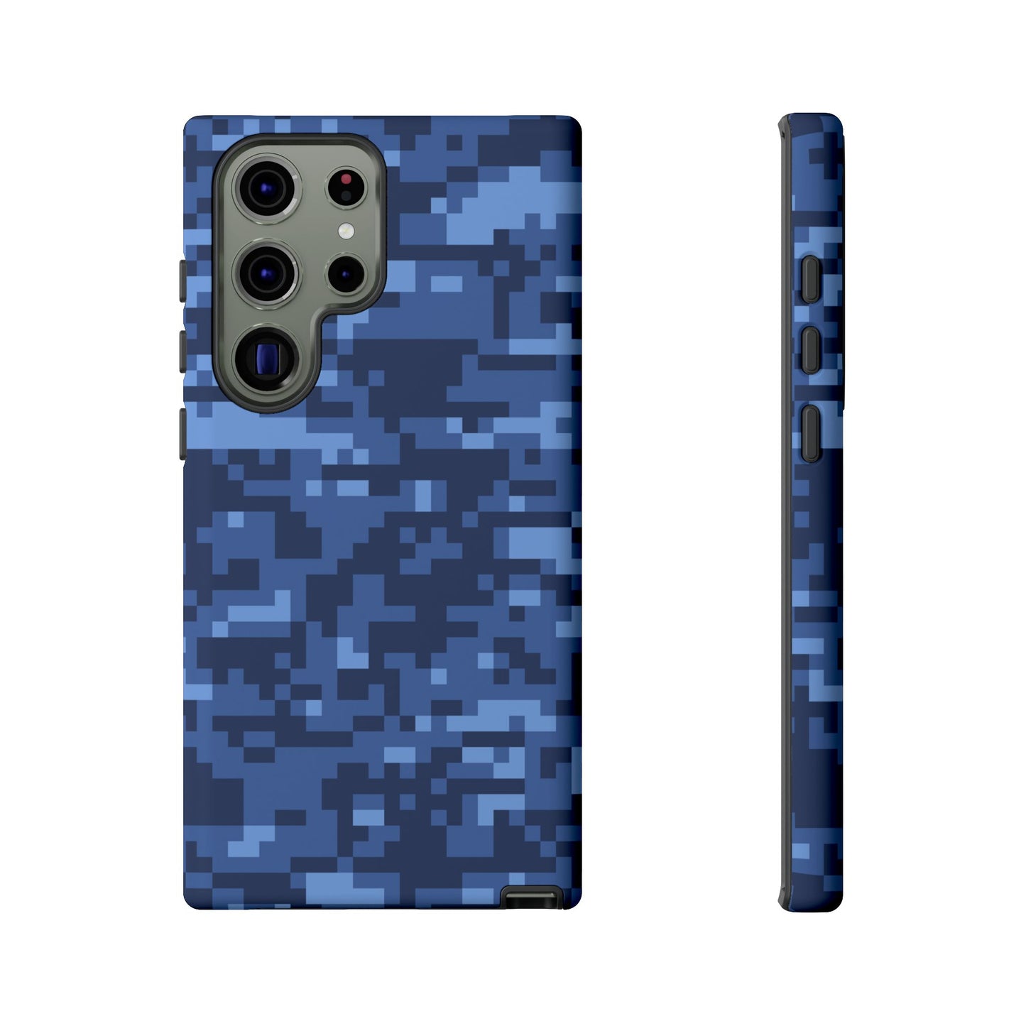 Navy Pixel Camo Tough Phone Case