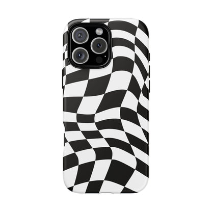 Warped Checker Tough Phone Case