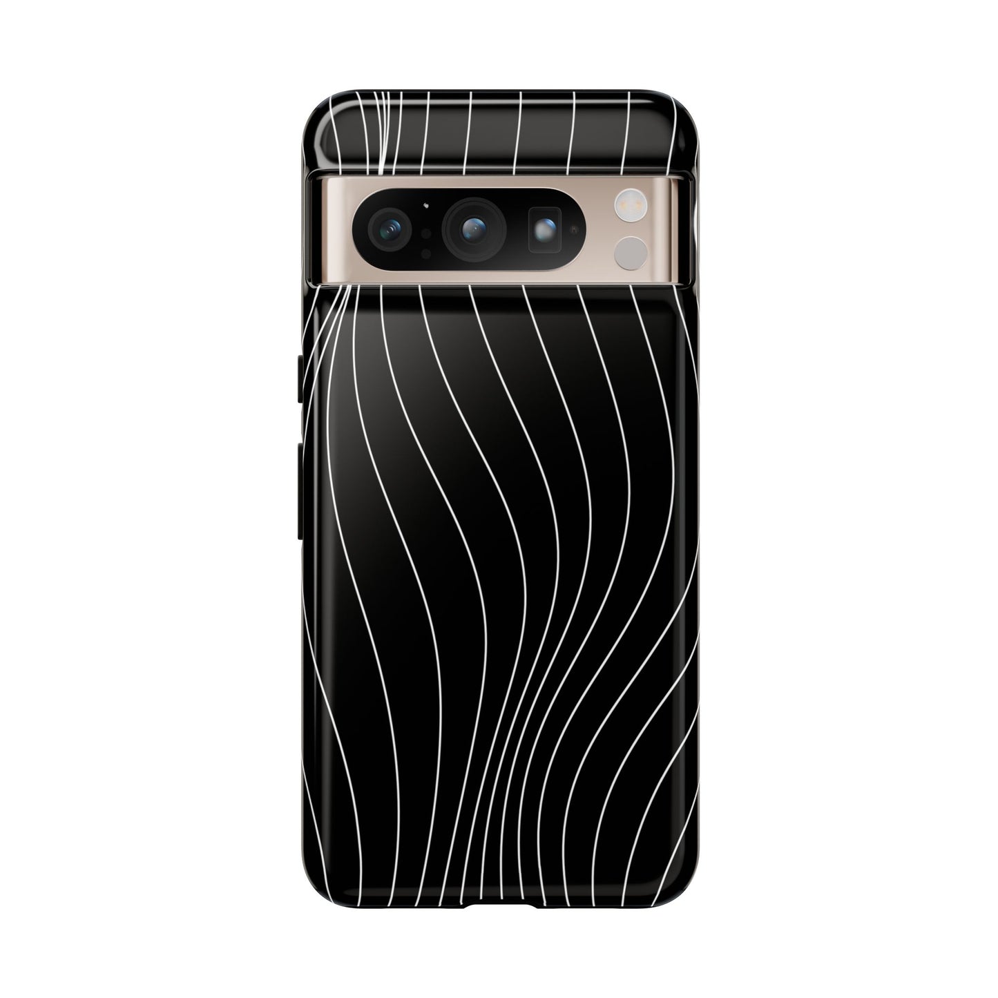 Black Wave Line Tough Phone Case