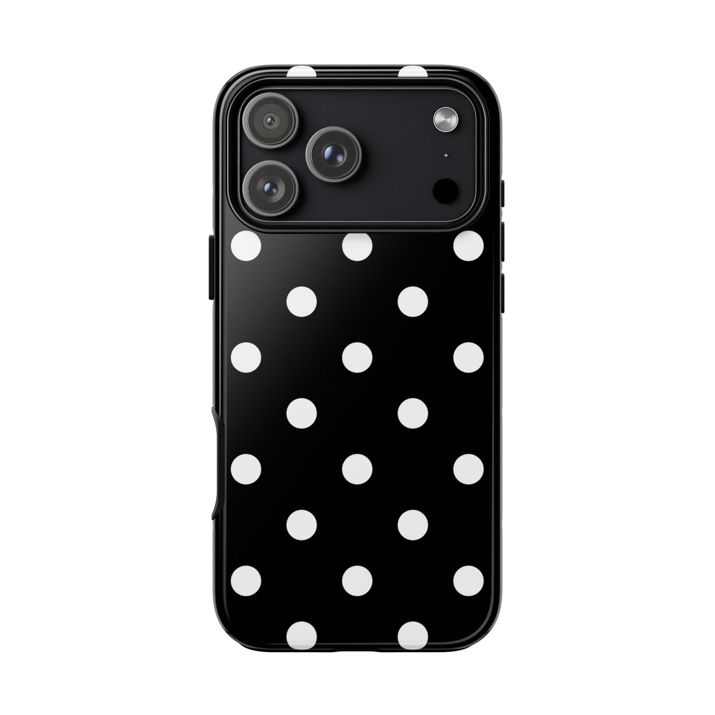 Black Polka Dot Tough Phone Case