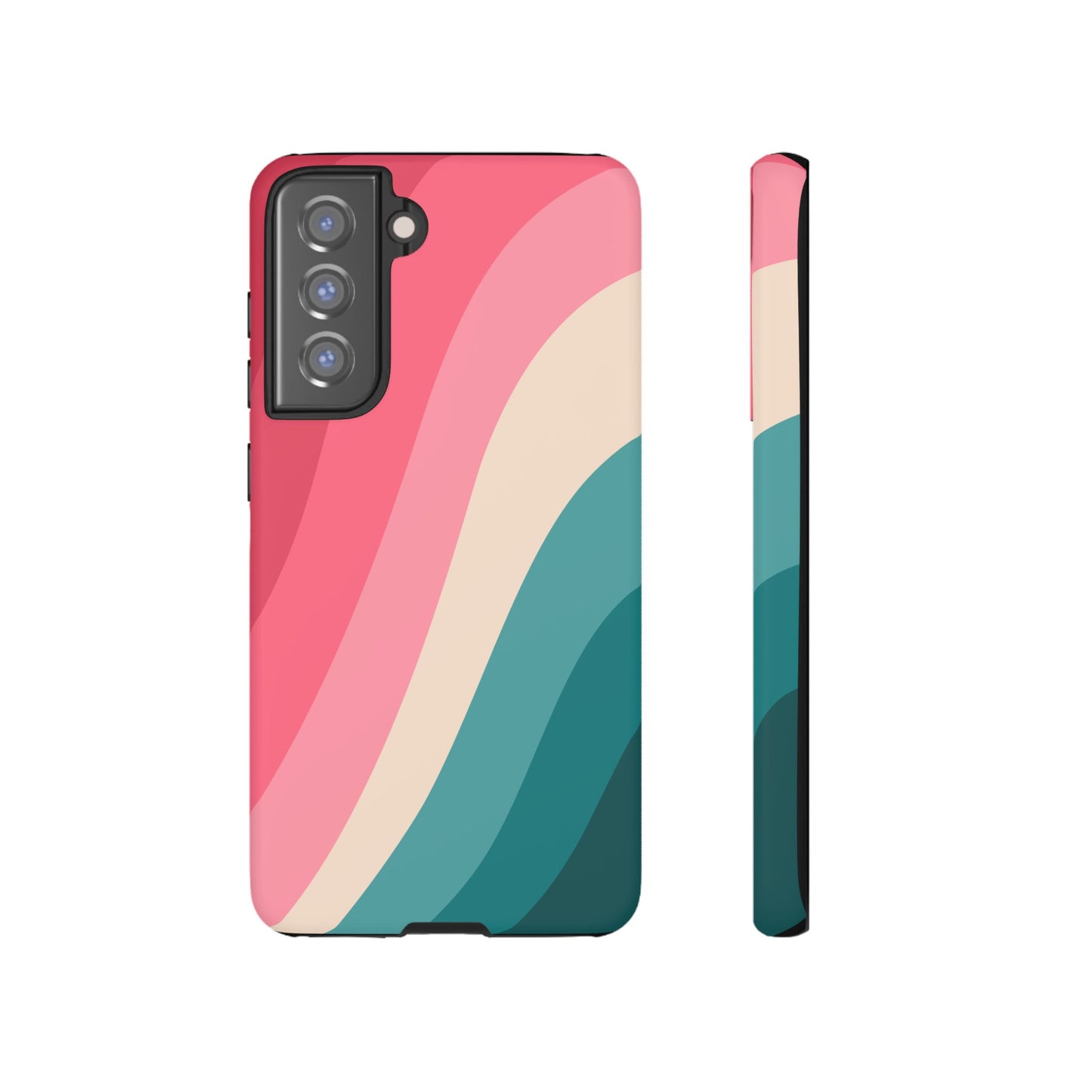 Blush Teal Wave Tough Phone Case