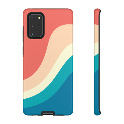Retro Sunset Wave Tough Phone Case