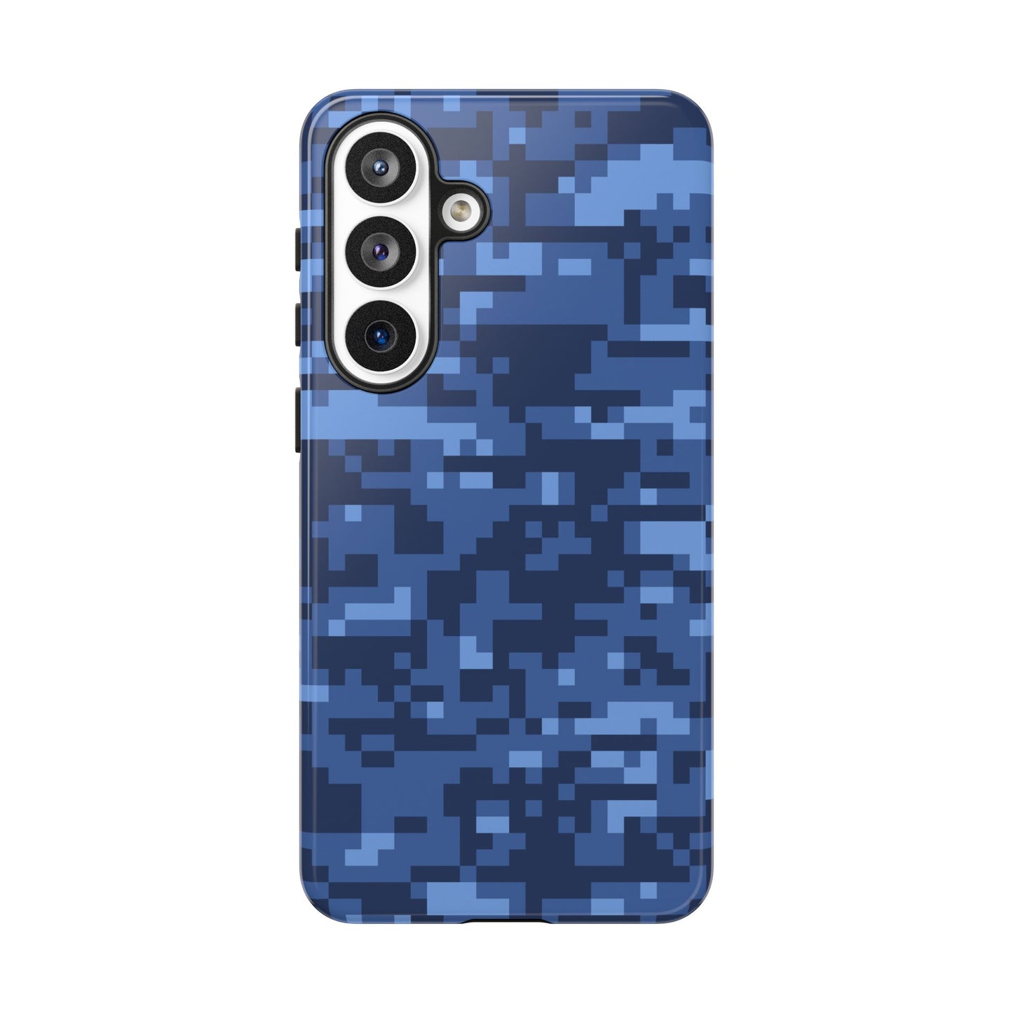 Navy Pixel Camo Tough Phone Case