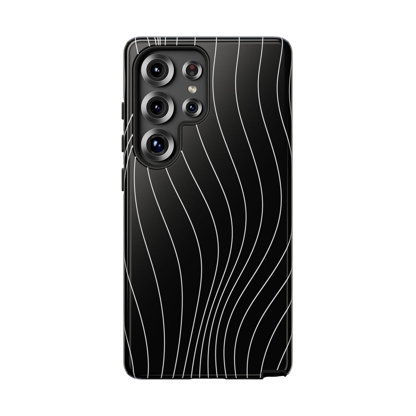 Black Wave Line Tough Phone Case