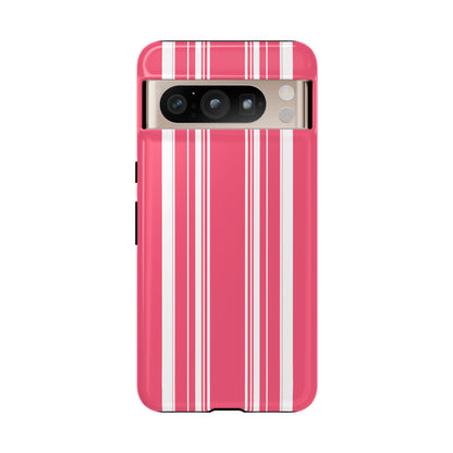 Pink Prep Stripe Tough Phone Case