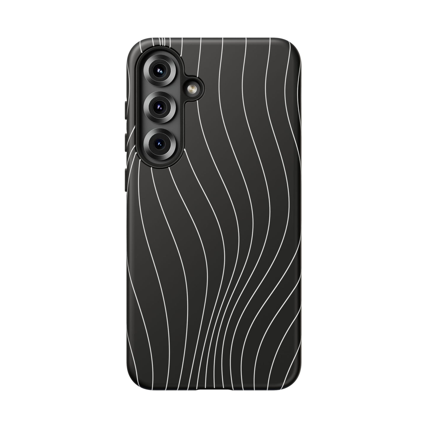 Black Wave Line Tough Phone Case