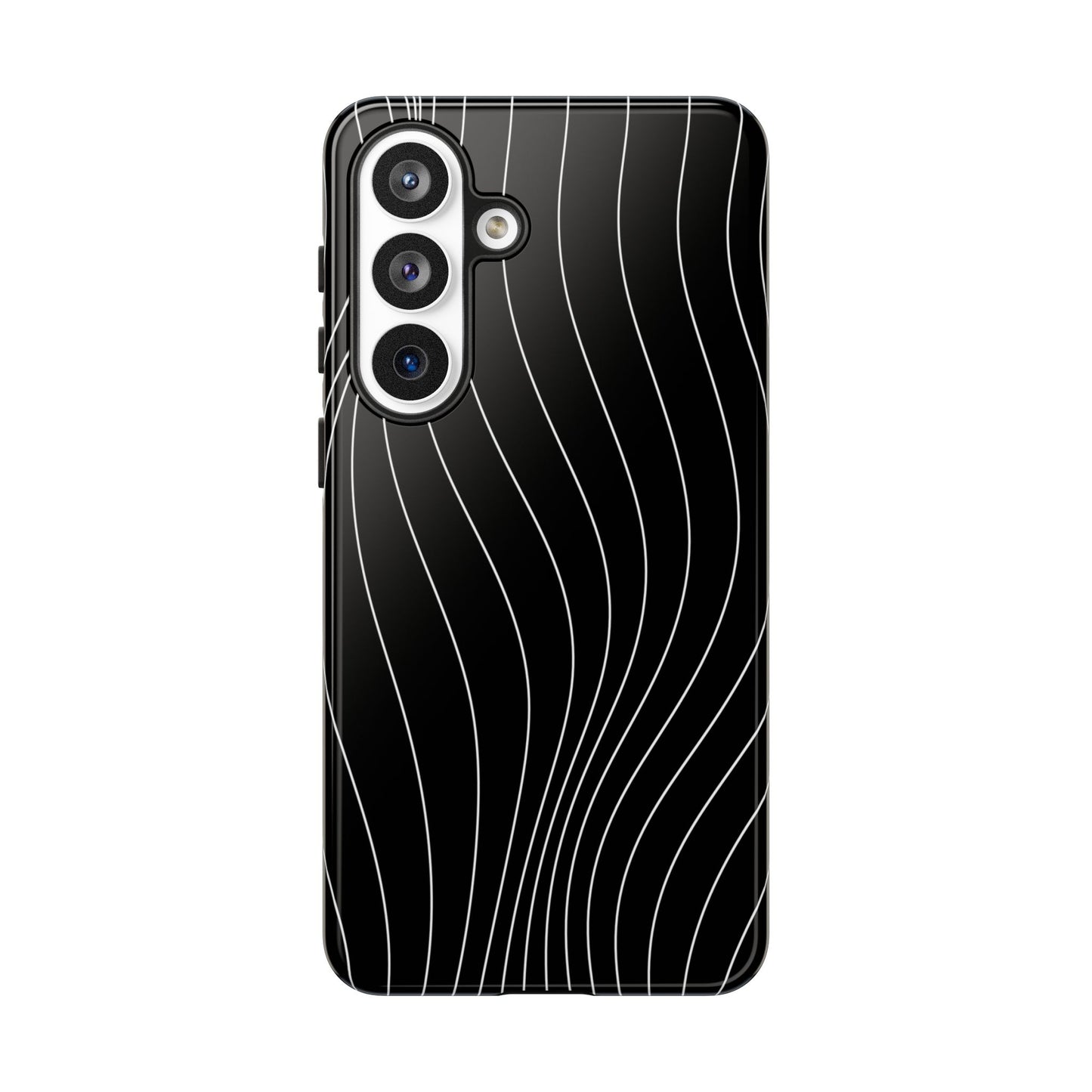 Black Wave Line Tough Phone Case