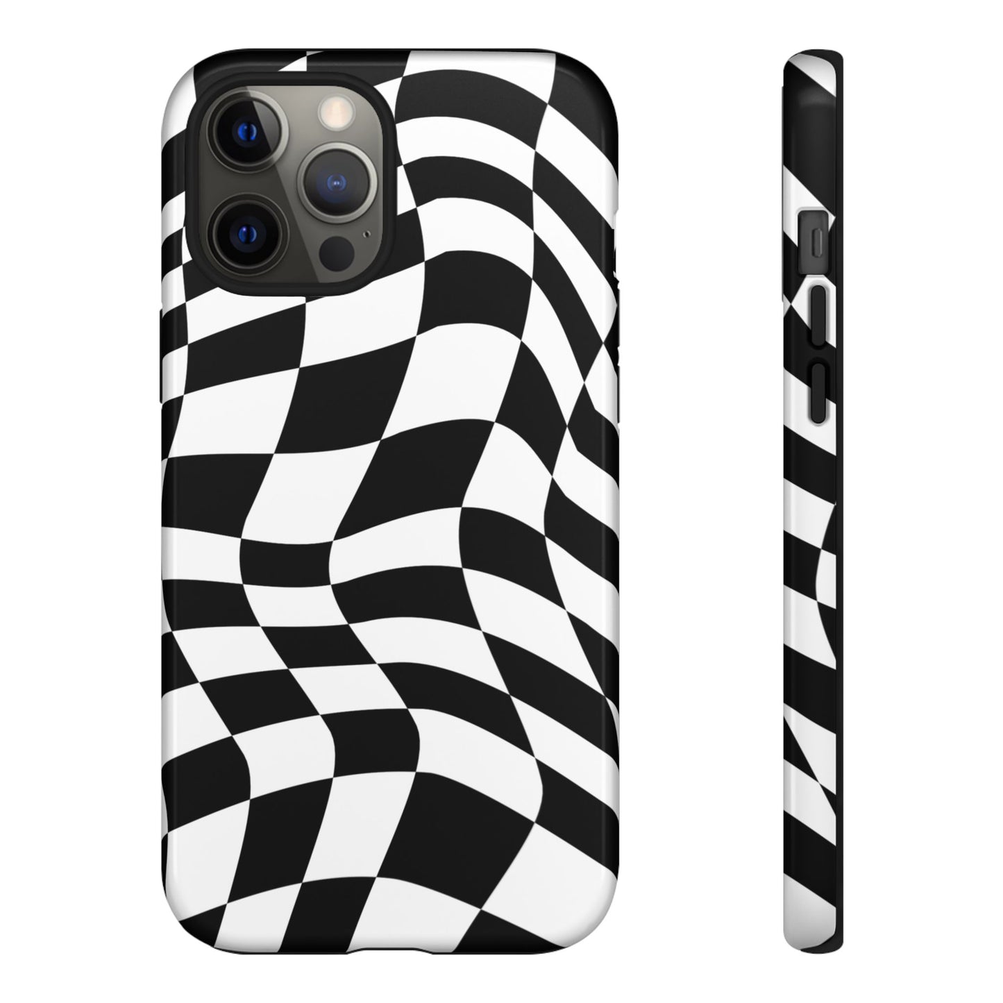 Warped Checker Tough Phone Case