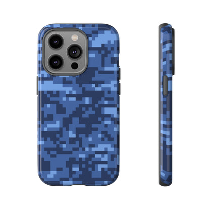 Navy Pixel Camo Tough Phone Case
