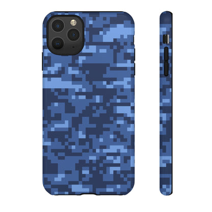Navy Pixel Camo Tough Phone Case