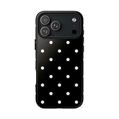 Black Polka Dot Tough Phone Case