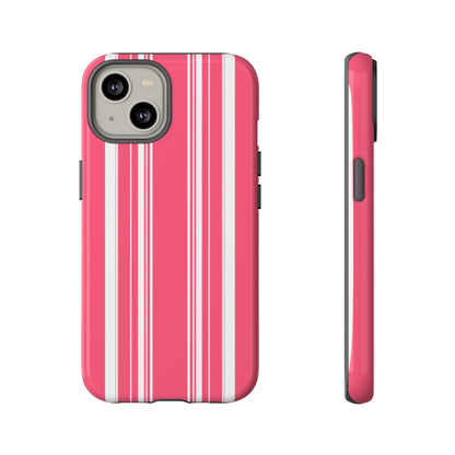 Pink Prep Stripe Tough Phone Case