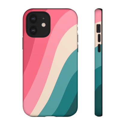 Blush Teal Wave Tough Phone Case