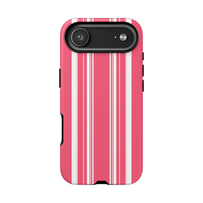 Pink Prep Stripe Tough Phone Case