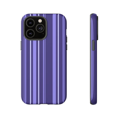 Berry Violet Stripe Tough Phone Case