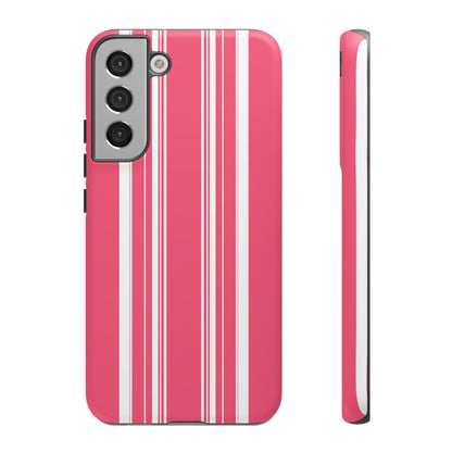Pink Prep Stripe Tough Phone Case