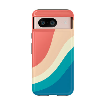 Retro Sunset Wave Tough Phone Case