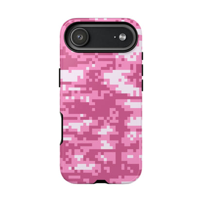 Pink pixel Camo Design Tough Phone Case