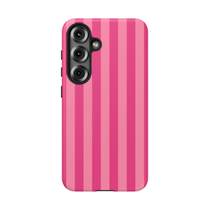 Pink Candy Stripe Tough Phone Case