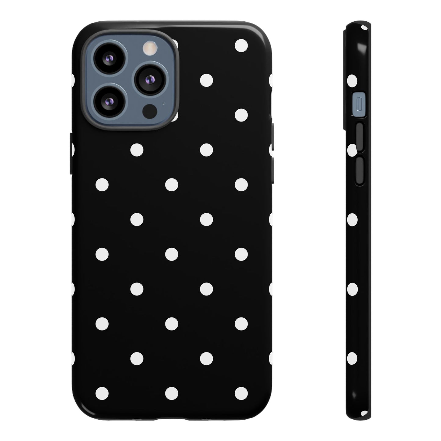 Black Polka Dot Tough Phone Case