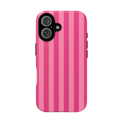 Pink Candy Stripe Tough Phone Case