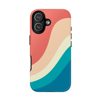 Retro Sunset Wave Tough Phone Case