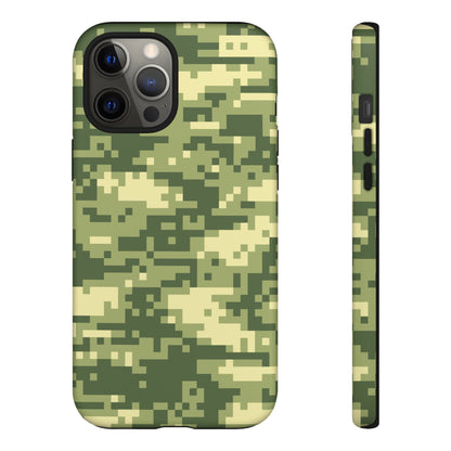 Olive Pixel Camo Tough Phone Case