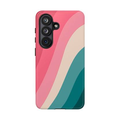 Blush Teal Wave Tough Phone Case