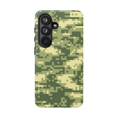 Olive Pixel Camo Tough Phone Case