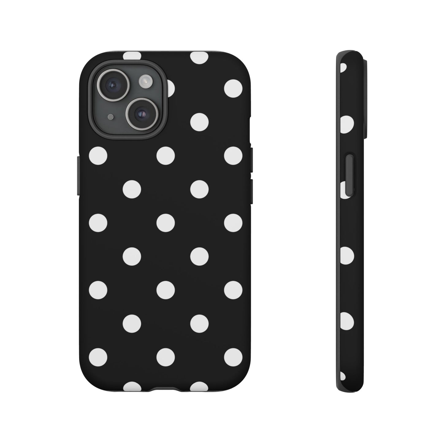 Black Polka Dot Tough Phone Case