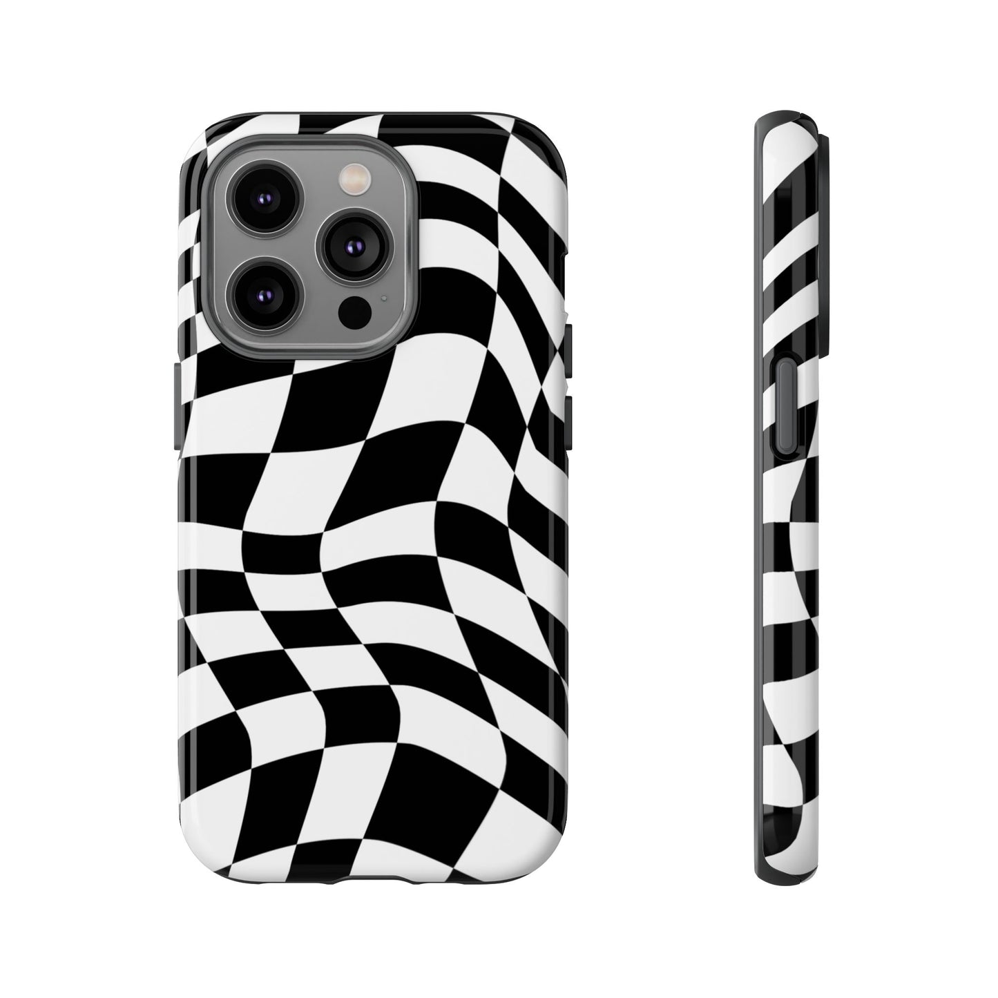 Warped Checker Tough Phone Case