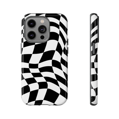 Warped Checker Tough Phone Case