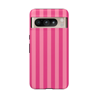 Pink Candy Stripe Tough Phone Case