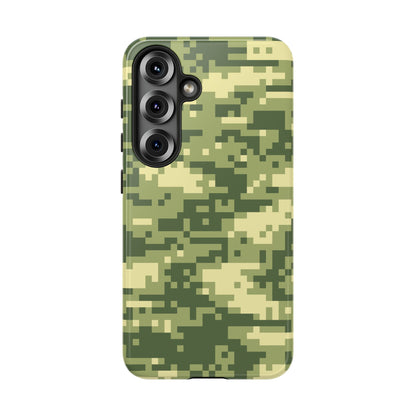 Olive Pixel Camo Tough Phone Case