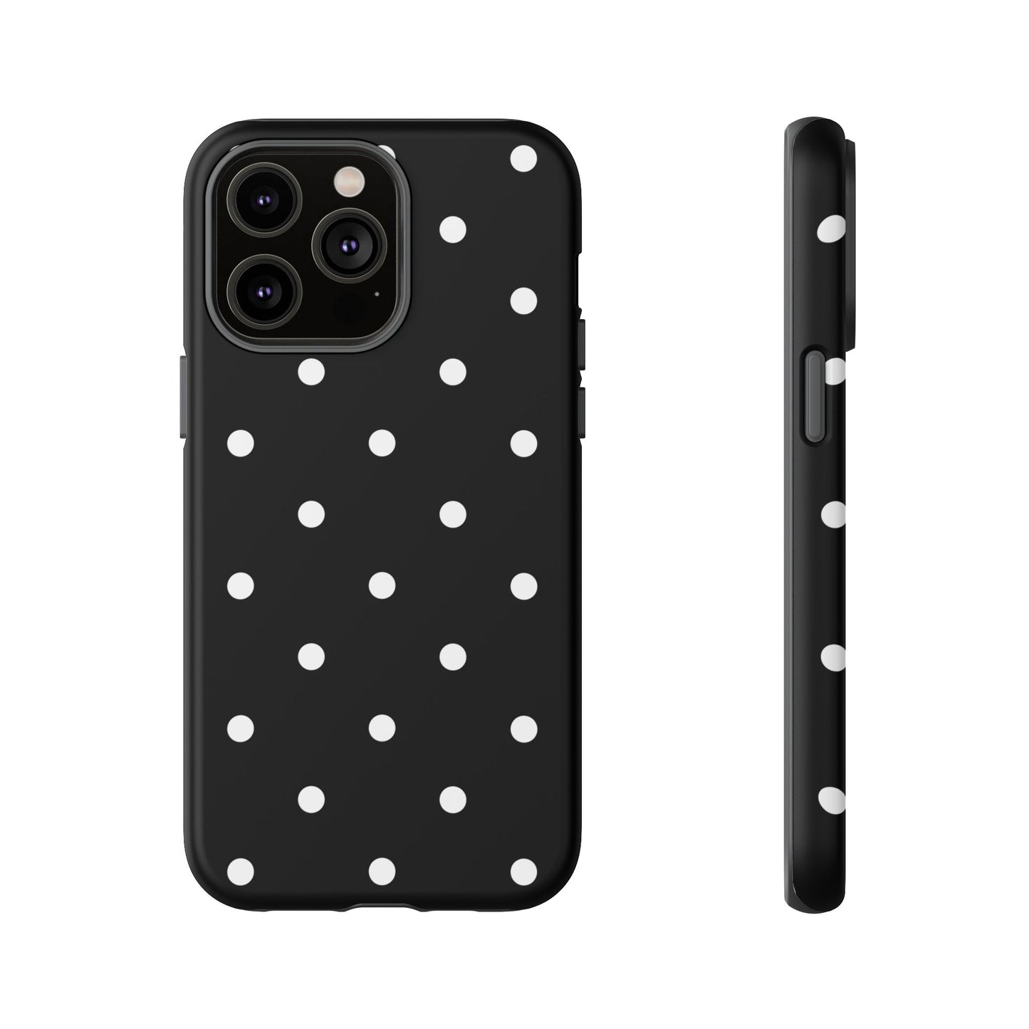 Black Polka Dot Tough Phone Case