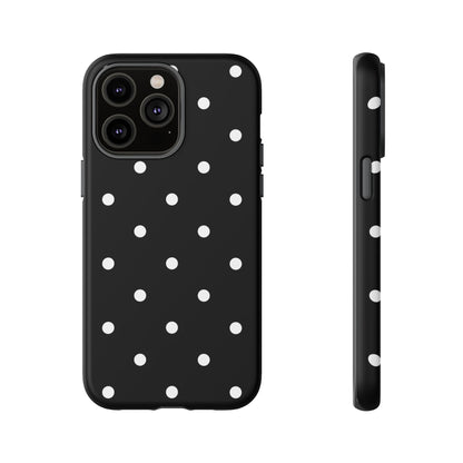 Black Polka Dot Tough Phone Case