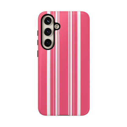 Pink Prep Stripe Tough Phone Case