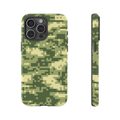 Olive Pixel Camo Tough Phone Case