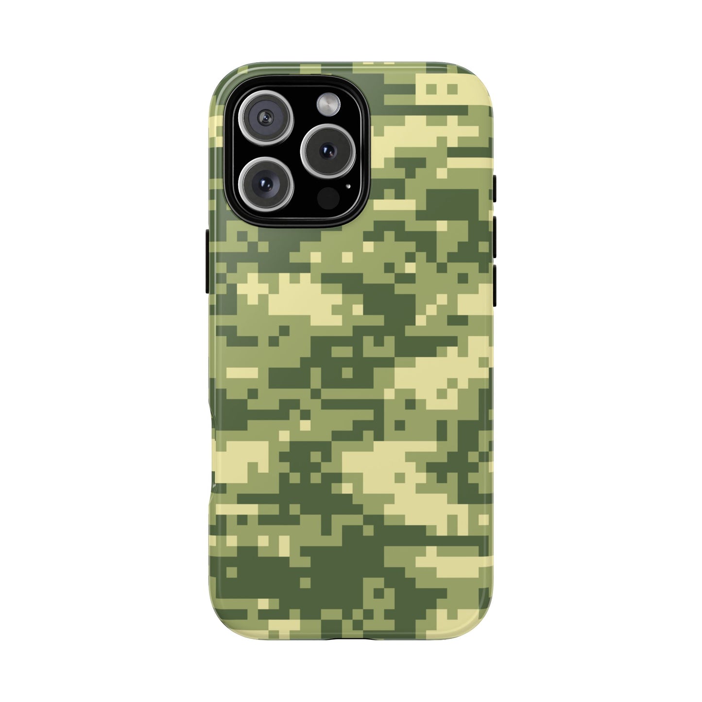 Olive Pixel Camo Tough Phone Case