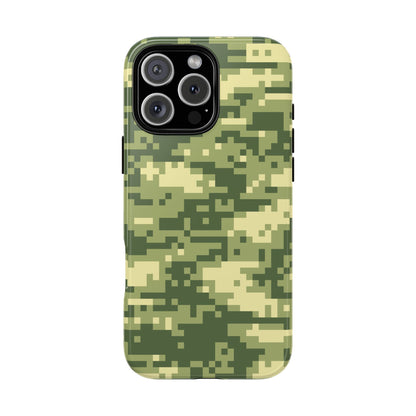 Olive Pixel Camo Tough Phone Case
