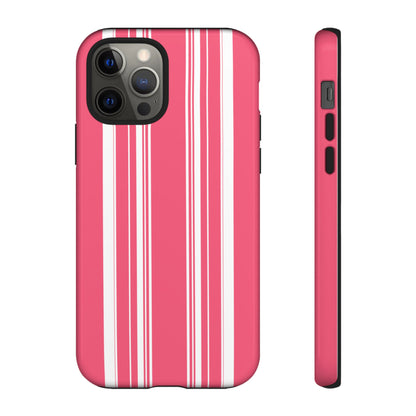 Pink Prep Stripe Tough Phone Case