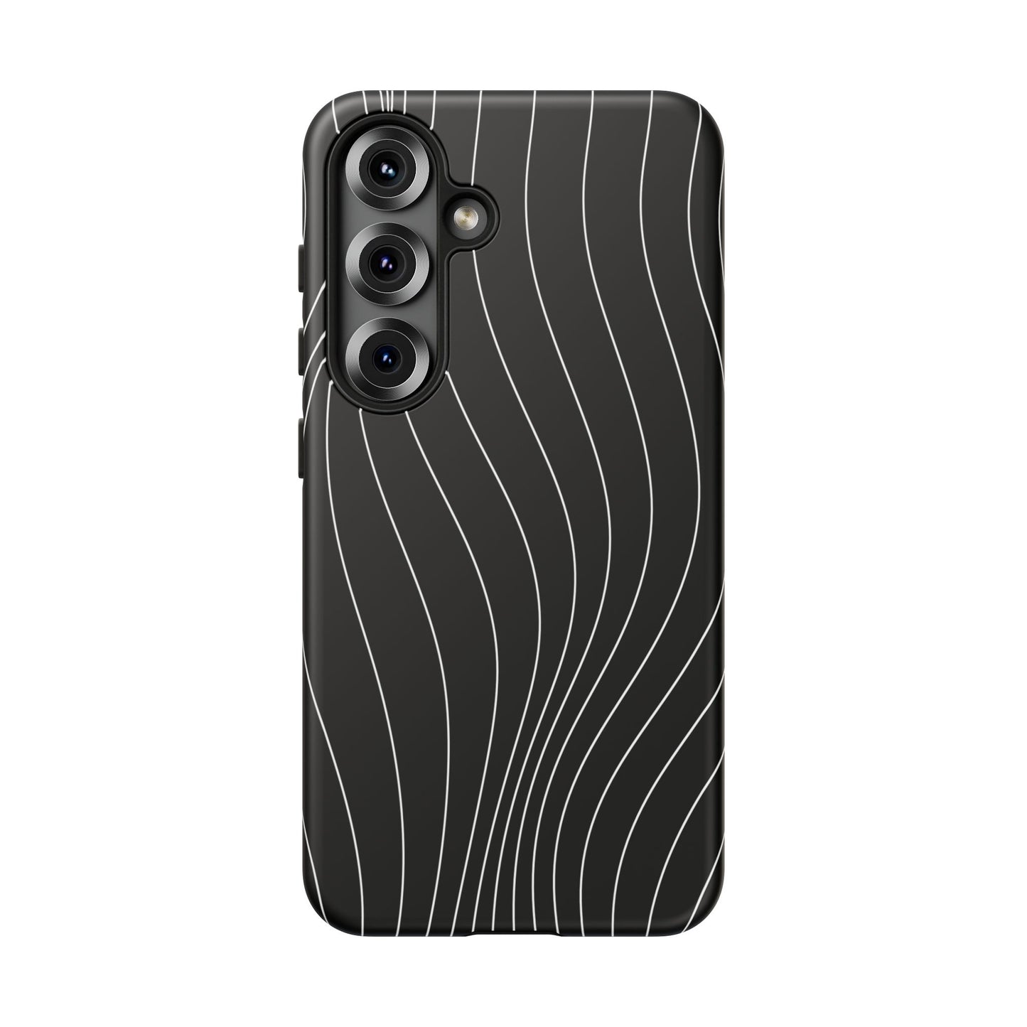 Black Wave Line Tough Phone Case