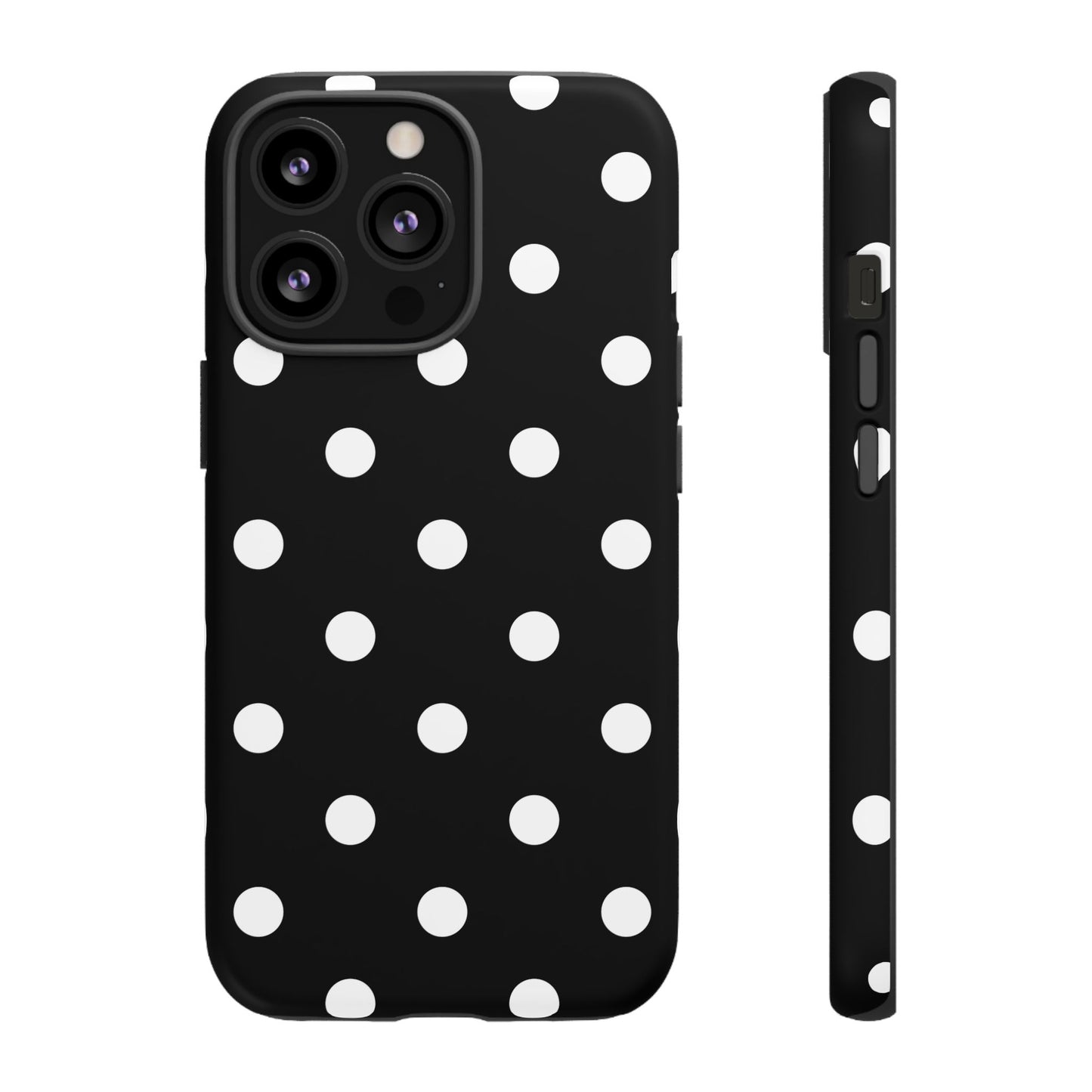 Black Polka Dot Tough Phone Case