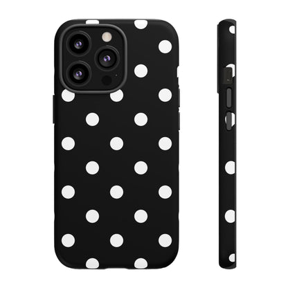Black Polka Dot Tough Phone Case