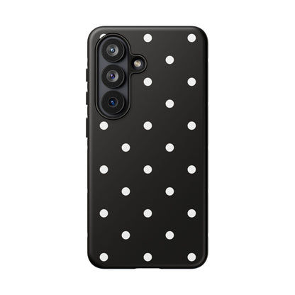 Black Polka Dot Tough Phone Case
