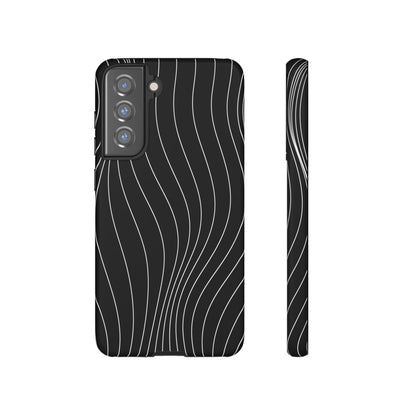 Black Wave Line Tough Phone Case